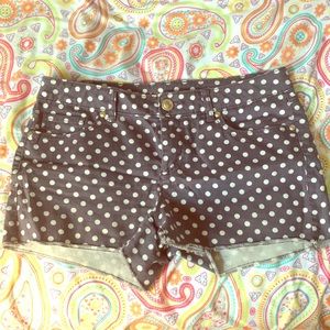 Lauren Conrad polka dot jean shorts